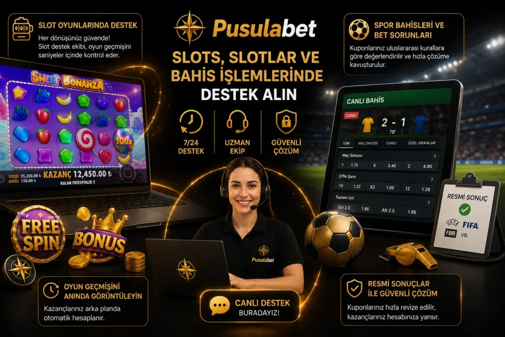 Slots, slotlar ve bahis İşlemlerinde Destek Alın